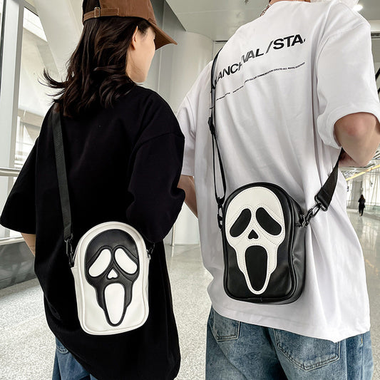 Halloween grappige Ghost Skull Crossbody schoudertas