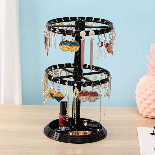 Rotatable Earring Storage Rack