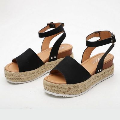 Wedge fish mouth shoes