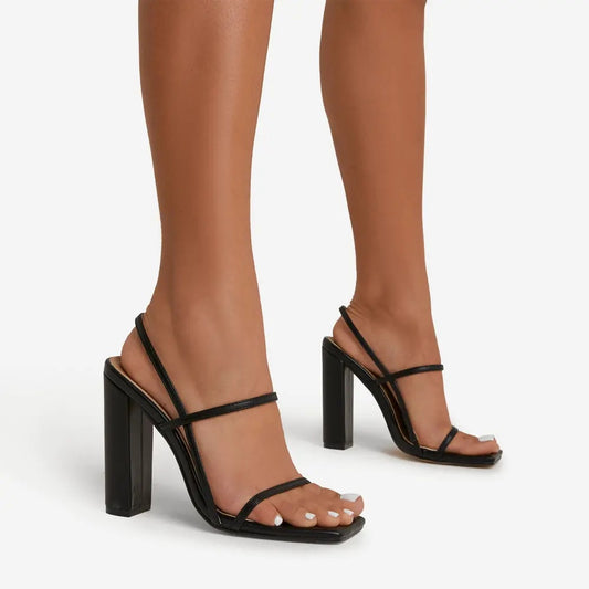 Square Toe Heel Sandal