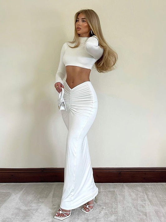 Mega Elegant White Set Dress
