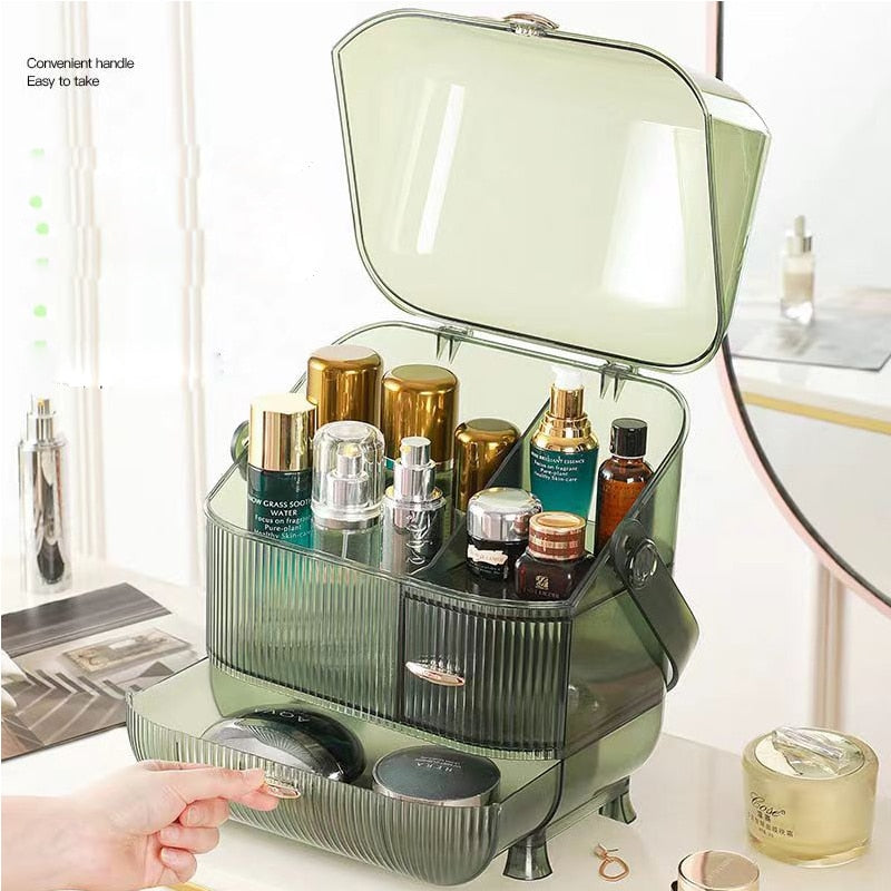 Makeup Organizer, 3 Tier Luxury Cosmetic Storage Box with