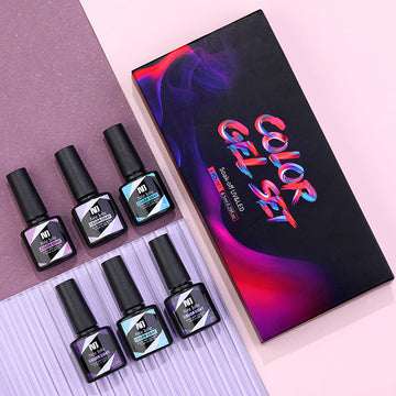 Gel Nail Polish Set 8ml 6 Bottles