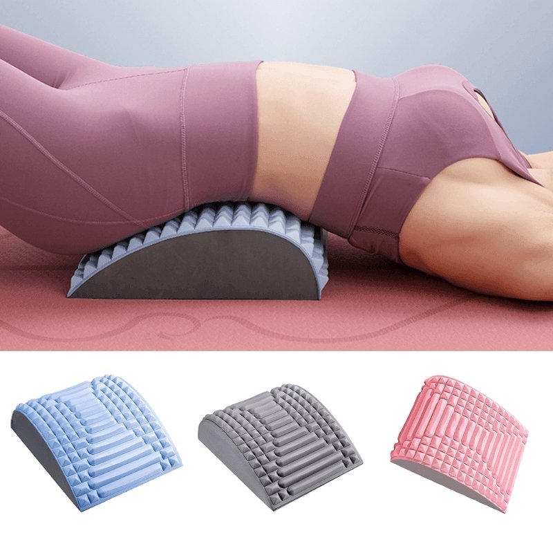 Back Stretcher Pillow - Dr. Approved for Back Pain Relief, Lumbar Support,  Herniated Disc, Sciatica Pain Relief, Posture Corrector, Spinal Stenosis,  Neck Pain, Support for prolonged Sitting (Pink)