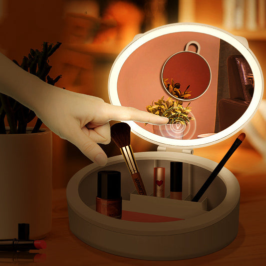 LED Makeup Mirror Storage Box